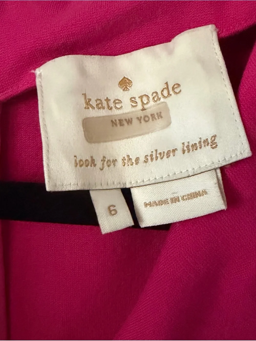 Kate Spade New York Hot Pink Shift Dress Size 6 Sleeveless Exposed Zip